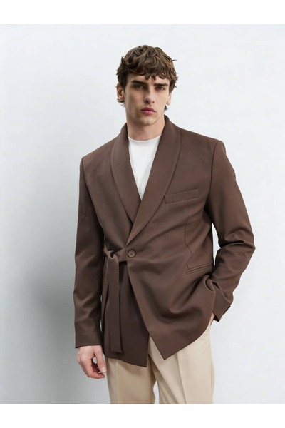 Atelier Old Money Lior Belted Kahve Tailored Jacket FW6014