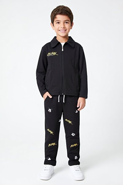 Cansın Mini Μαύρο Με τύπωμα χαρακτήρα Τζιν Μπουφάν και Παντελόνι για Αγόρια, ...