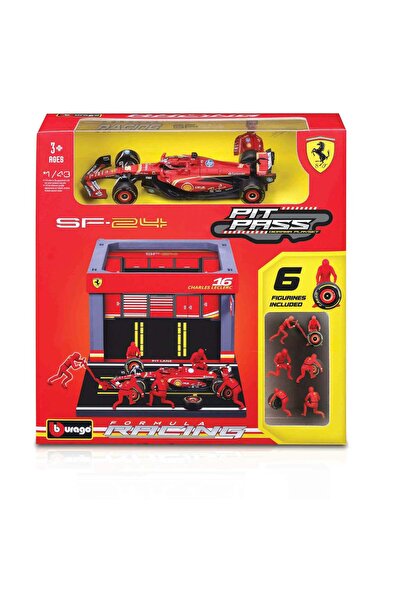 BBURAGO 1:43 Ferrari Formula Pass Box - SF-24 #16 Charles Leclerc
