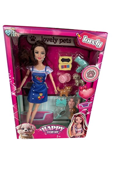 ADIRI SHOP Bella Doll with Pet Care Accessories – Role Play Set