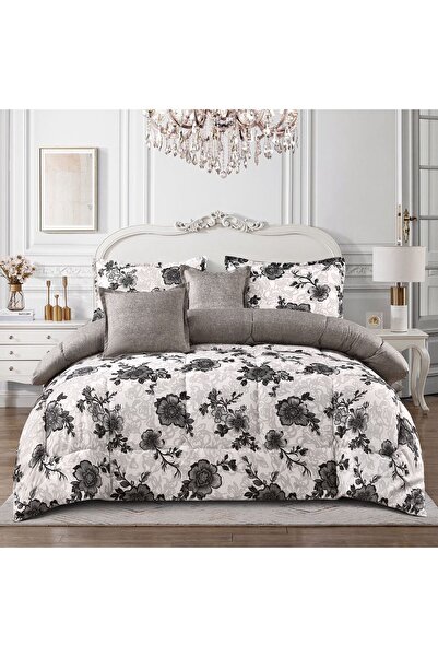 PUREZA Mingli King Size 6-Piece Bedspread Set: Floral King Duvet (230x250cm) ...