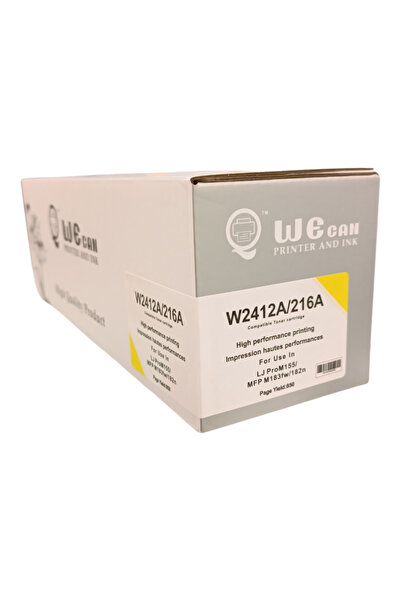 Wecan حبر تونر W2412A / 216A أصفر (Yellow) متوافق مع طابعات HP