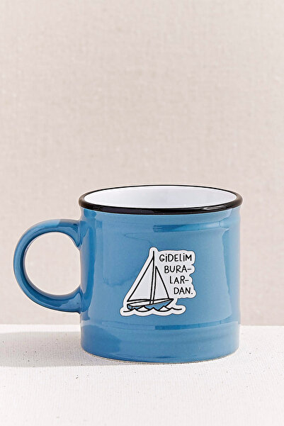 Paşabahçe Hisli Şeyler Yelkenli Kupa Mavi