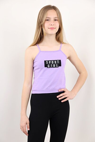 Toontoy Girl's Printed Square Neck Basic Undershirt