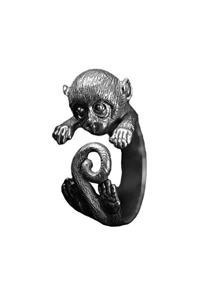 EFAYN.RO Retro ring, playful monkey model, universal size, adjustable, unisex...