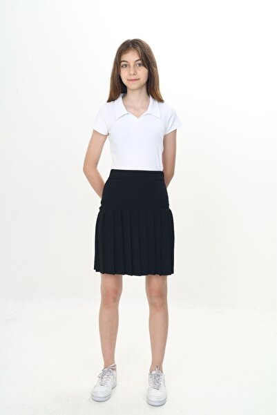 Toontoy Girl's Semi-Pleated School Skirt