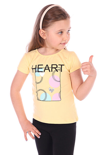 Toontoy Baby Girl Printed Crew Neck Short Sleeve T-Shirt
