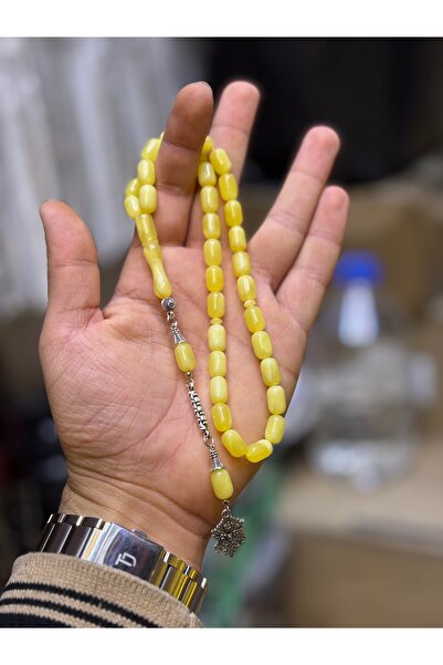 tesbihciniz Capsule Cut Beirut Drop Powder Amber Prayer Beads