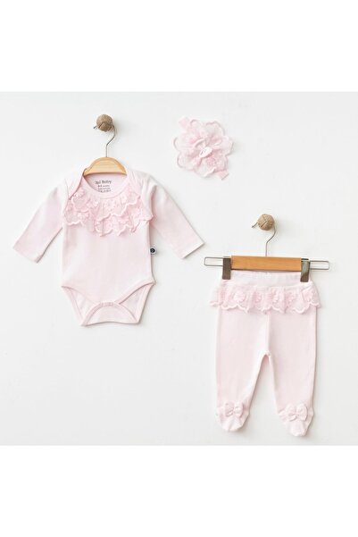 Işıl Baby Lace Detailed Baby Girl Bodysuit & Booties Set
