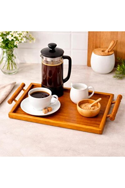 Generic Bamboo Serving Tray with Side Handles