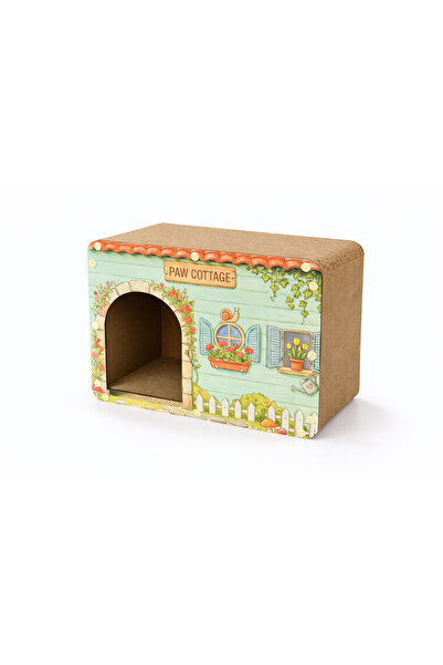 Rotipet Shebo Loft 2'si 1 arada Kedi Evi ve Tırmalama - Değiştirilebilir Ön P...