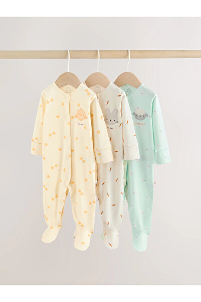 Next Baby 100% Organic Cotton Yellow Spring Themed 3-Piece Sleeping Bag Set A...