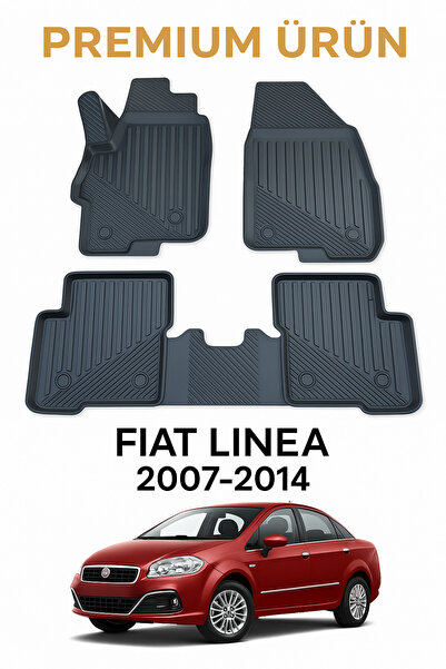 Black Gold Fiat Linea 2007–2014 3D Havuzlu Oto Paspas TPE Tam Uyumlu