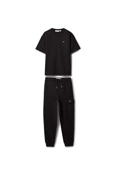 Calvin Klein Erkek Çocuk Peach Co Terry S/S Takımı - Siyah