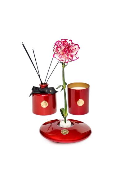 Missi Flora Design-Elegance Red Glass Vase