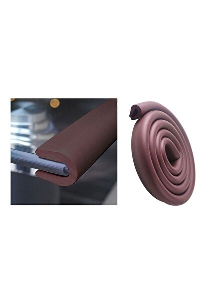 Bosphorus U Type Rubber Edge Protector Brown 2 Meters and Double-Sided Tape
