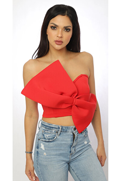 2TRENDY red revealing blouse