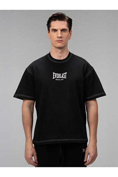 EVERLAST Μαύρο ανδρικό μπλουζάκι Dot Collection Comfort Fit