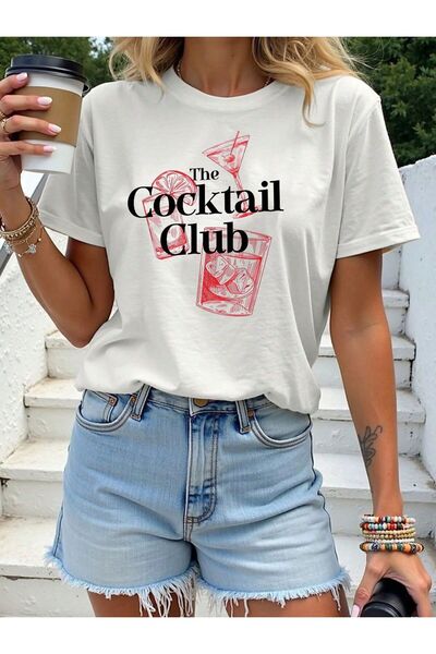 ZEMLİYA Γυναικείο T-Shirt Καλοκαίρι με τύπωμα – Στρογγυλή λαιμόκοψη, κοντό μα...