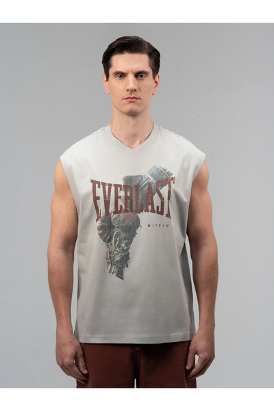 EVERLAST Boxing Heritage Oversize Light Gray Men's Sleeveless T-Shirt