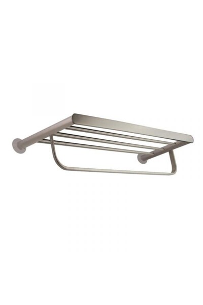 Ramon Soler Towel holder with storage space, Ramon Soler, Ergos, brushed stai...