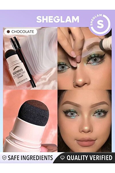 SHEGLAM Genius eyebrow stamp -choclate