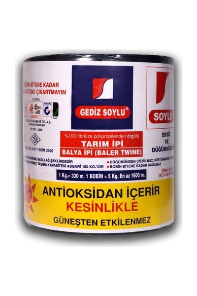 özgürce 5 Kg Balya İpi, Siyah, Güçlü Bağlama İpi, Tarım ve Endüstri Kullanımı