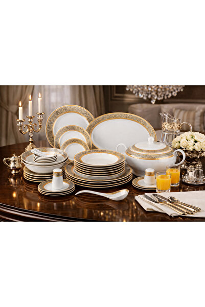Dania ✨ Luxury Porcelain Dinnerware Set – 45 Pieces ✨ Elegant white with soph...