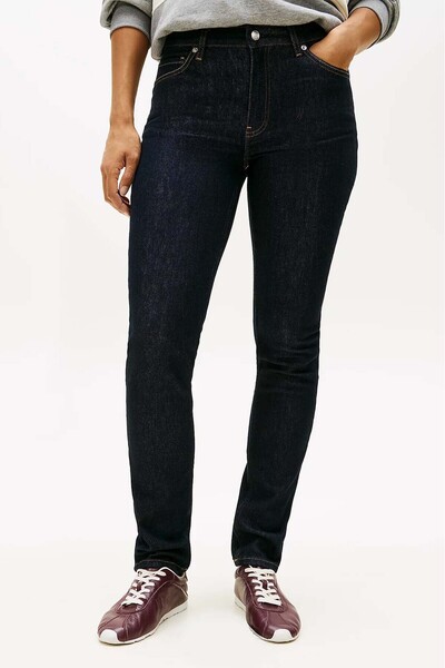 Tommy Hilfiger Kadın Liosel Karışımlı Slim Fit Jean Pantolon - Koyu Lacivert