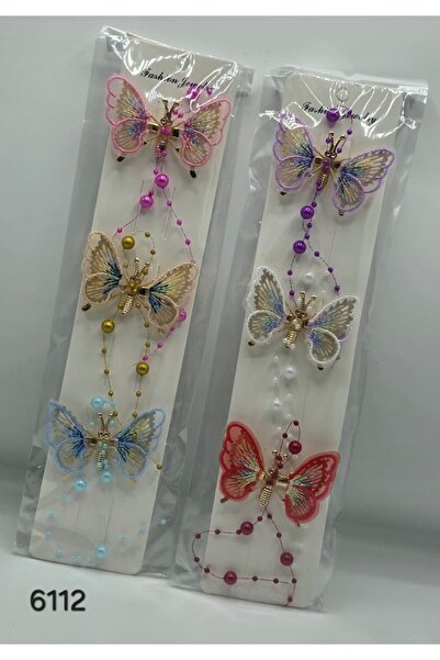 HADEEL GIJAMAI Colorful butterfly-shaped hair clips, new designs, set of 3 pi...