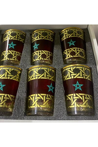 Moroccan Set of 6 Small Glasses