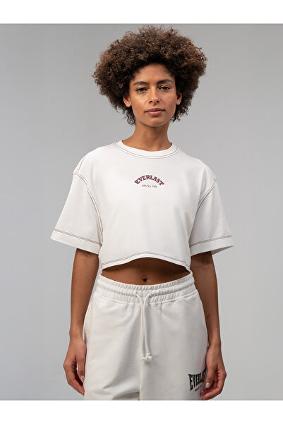 EVERLAST Γυναικείο μπλουζάκι Comfort Fit σε λευκό χρώμα με σχέδια