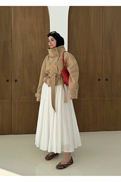 MODA AKSA 5013 HT DİK YAKA TRENÇ koyu bej