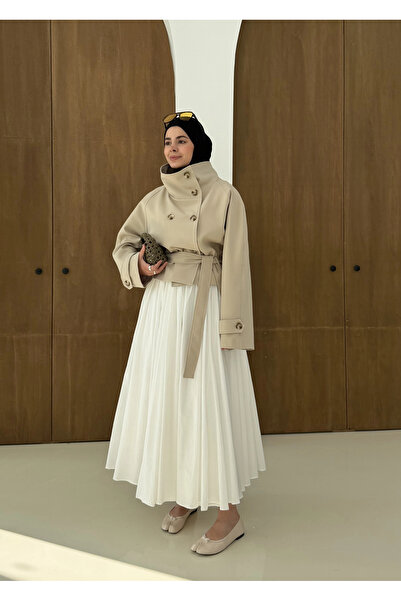 MODA AKSA 5013 HT DİK YAKA TRENÇ bej