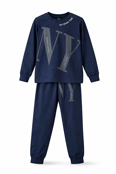 REMSA طقم بيجامة قطنية ممشطة للأولاد من جيرسون بوي 4224 أزرق داكن01