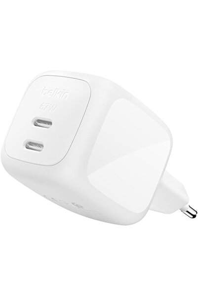 Belkin SmartProtect 2 Portlu USB-C Şarj Cihazı 67 W, 2 USB-C port
