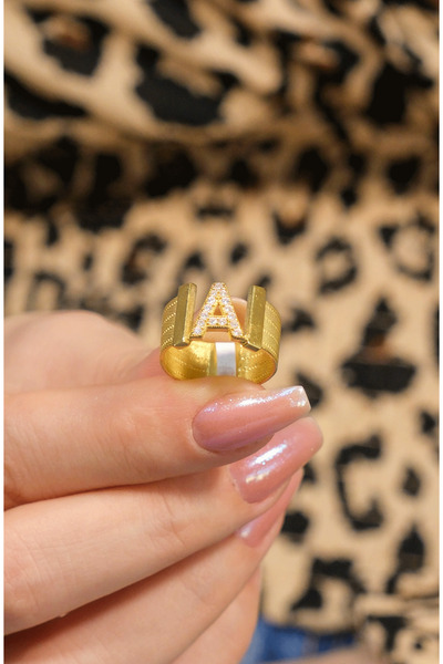 güneyler altın A HARFİ TRABZON HASIR YÜZÜK 22 AYAR A076178