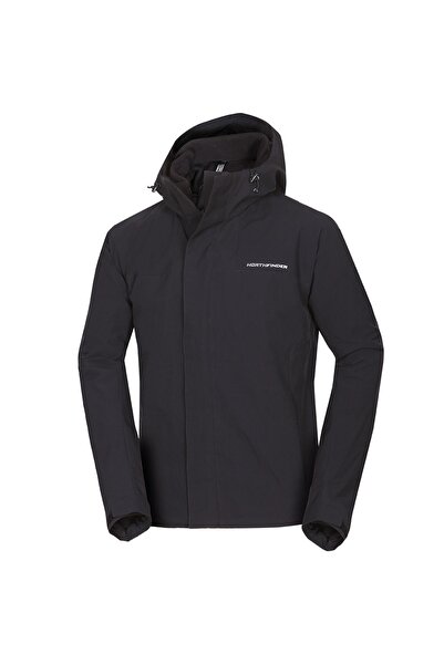 NORTHFINDER Mortimer Men's Waterproof Jacket-Black-XL