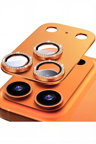 Fibaks iPhone 17 Pro Premium Ar+ Af+ Smooth Framed Full Protection Stone Oran...