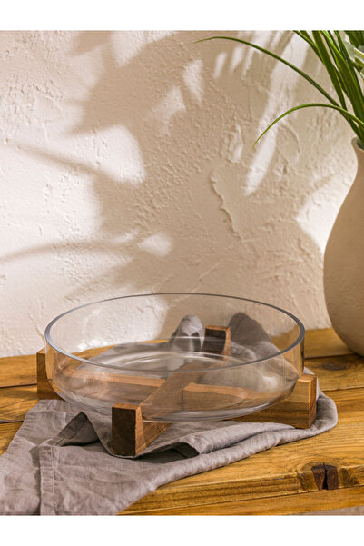 LC Waikiki Renkli̇mağazadan Lcw Home Colorless Decorative Wooden Stand for Pr...