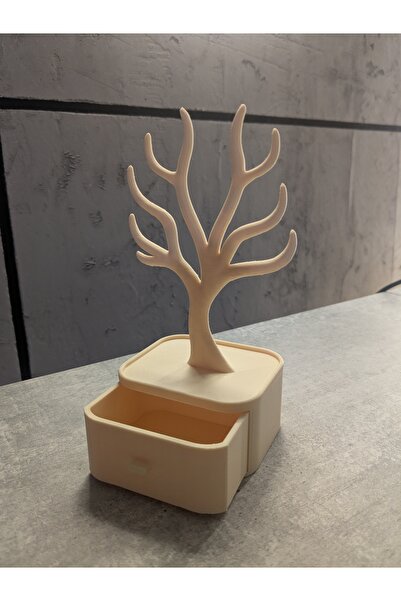 DU&ER صندوق منظم للمجوهرات - منظم مجوهرات للمكتب مع حامل للقلائد والأقراط وال...