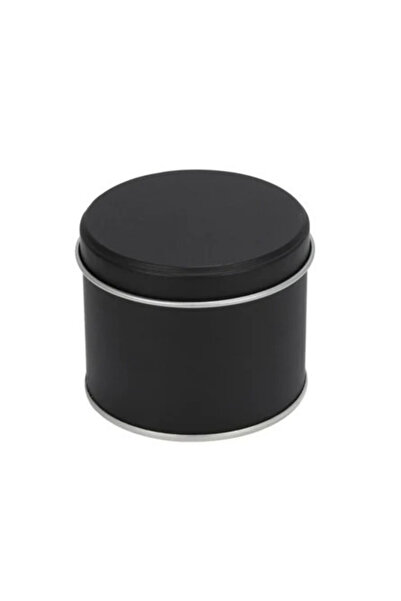 Newleaf 5 Pieces Black Matte Round Metal Box |   73mm X 60mm