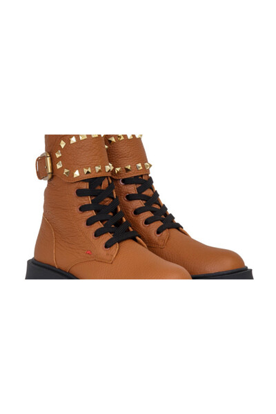 ANNASIA SHOES LISA Boots - Brown Leather