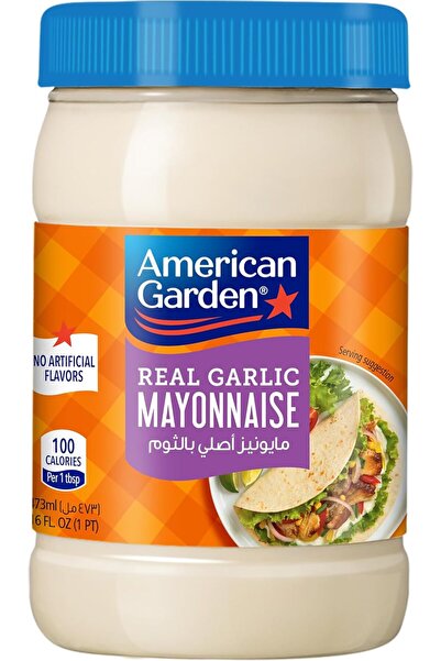 american garden Real Mayonnaise Garlic, Gluten-Free, Dairy-Free, 473ml