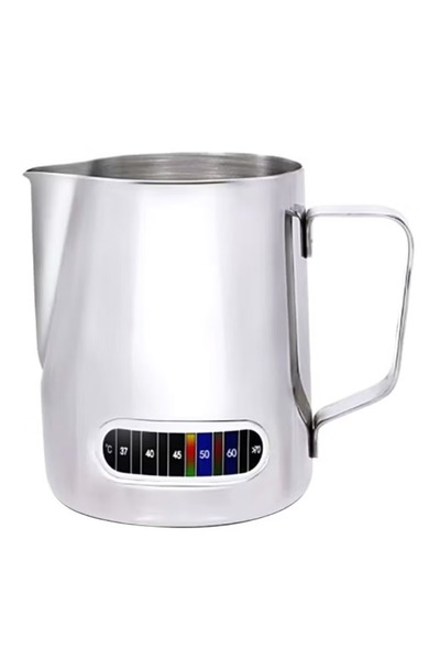 Primo Plus Coffee milk frother with built-in thermometer, silver 600 ml