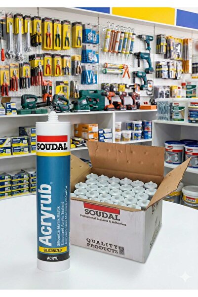 Soudal 500 Gr Acryrub Silikonize Mastik Antrasit Gri 30 Adet