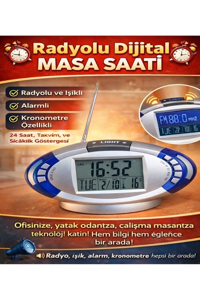 teknom Radyolu masa saati dijital saat