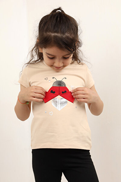 Toontoy Baby Girl Printed Crew Neck Short Sleeve T-Shirt