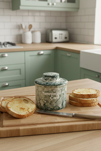 Tereyağı Çanı Çömlek - Seramik Tereyağı Saklama Kabı - Tereyağını Günlerce Ta...