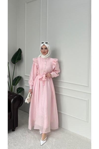 merve ada design KADIN NERVÜRLÜ ELBİSE